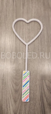 Неоновые палочки сердце оптом Микс цвета