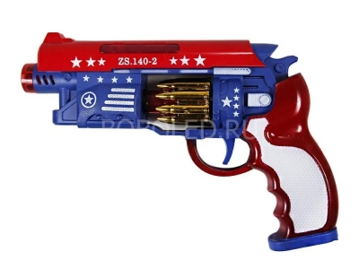 Детский пистолет со светом и звуком Капитан Америка оптом