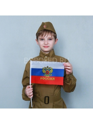 Флаг России с Гербом 16×24 см - Оптом