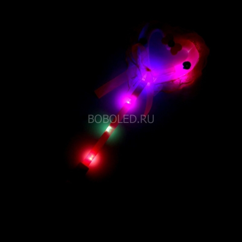 Светящаяся палочка Сердце с бантиком оптом